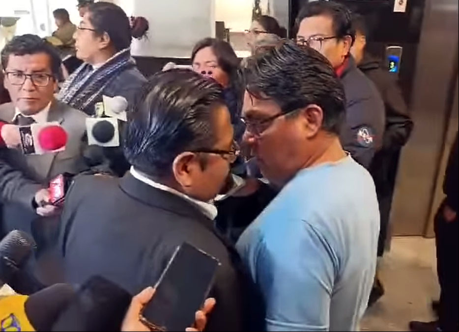 Enfrentamiento entre Jauregui y Arce. Foto: Captura de video
