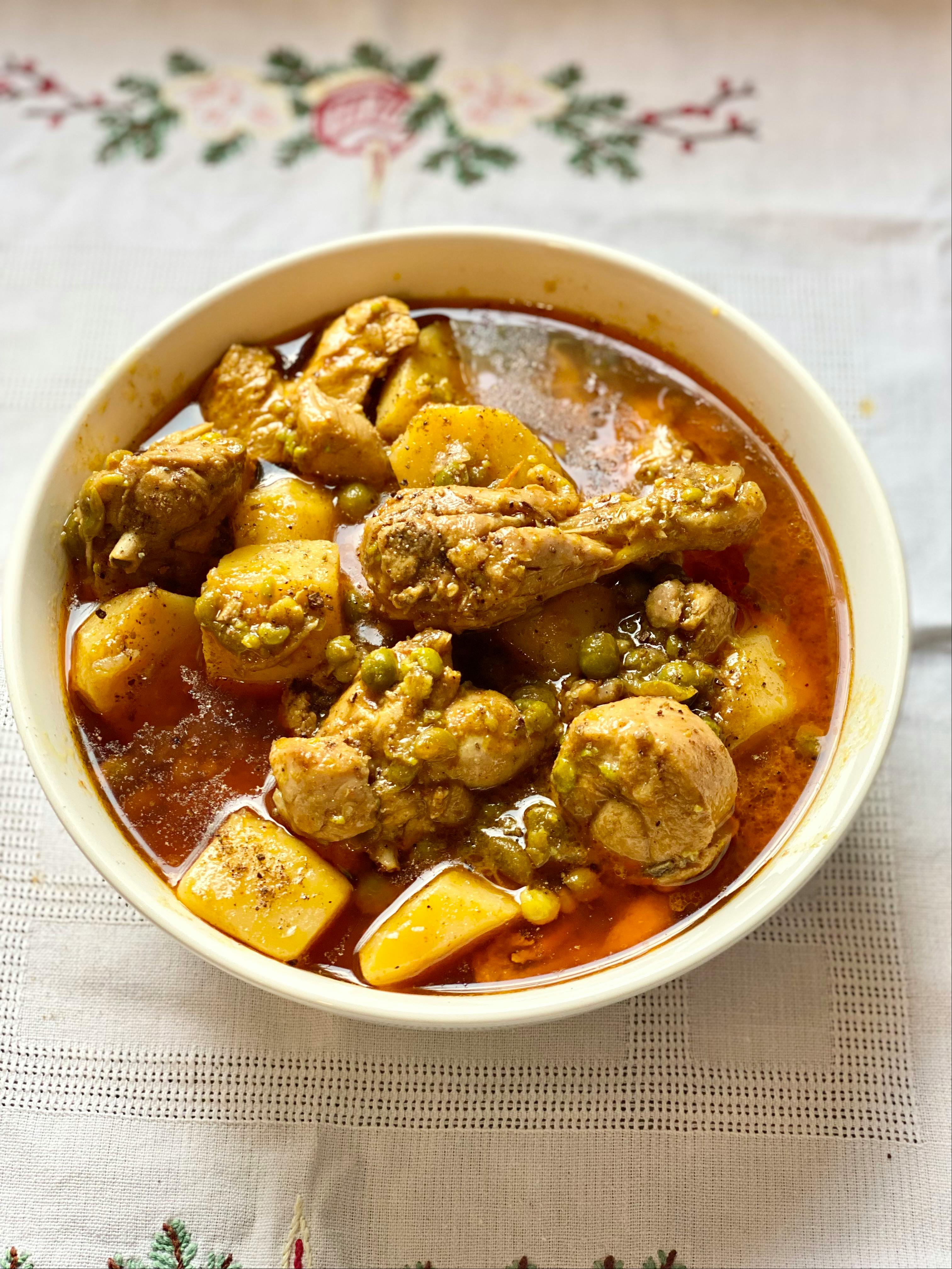 Estofado de pollo con verduras