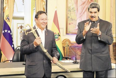 Luis Arce y Nicolás Maduro