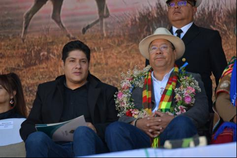 Alan Lisperguer y Luis Arce. Foto de archivo: MMAyA