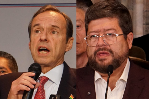 Tuto Quiroga y Samuel Doria Medina no lograron acuerdo en el bloque de unidad. Fotos. APG 