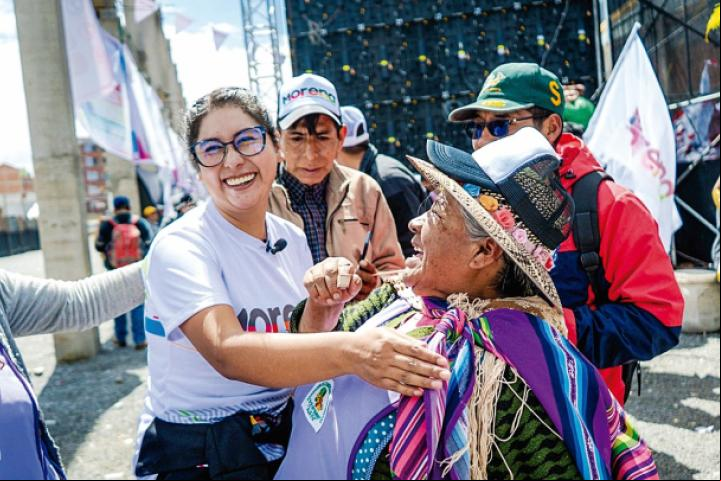 Eva Copa, líder del Movimiento de Renovación Nacional /Foto: APG