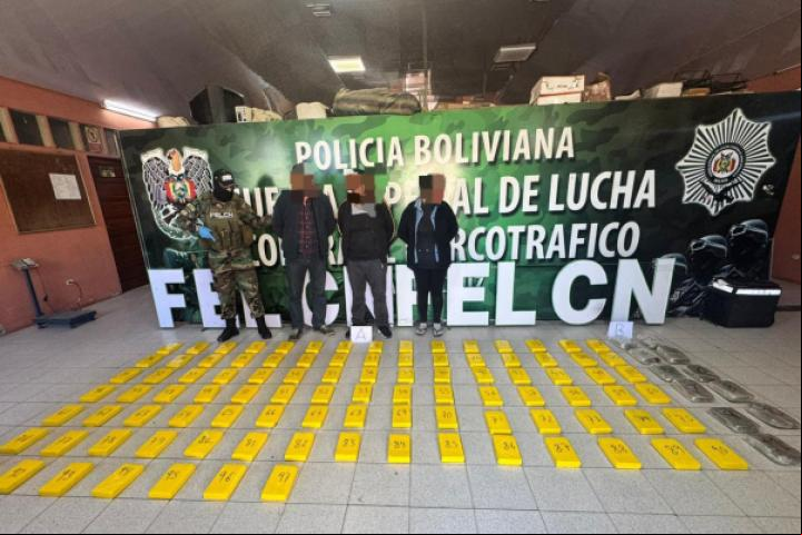 Cocaína secuestrada en la capital cruceña