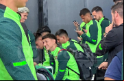 Jugadores de la Selección de Bolivia en Viru Viru. Foto. Pedro De Ugarte
