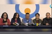 Conferencia de prensa de instituciones. Foto: Captura de video