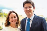 Miguel Uribe Turbay y su esposa María Claudia Tarazona