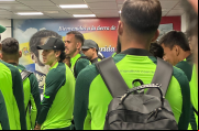 Jugadores de la Verde en el Aeropuerto de Maturín. Foto. Pedro De Ugarte