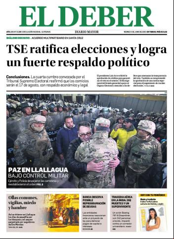 Tapa EL DEBER 13.06.2025